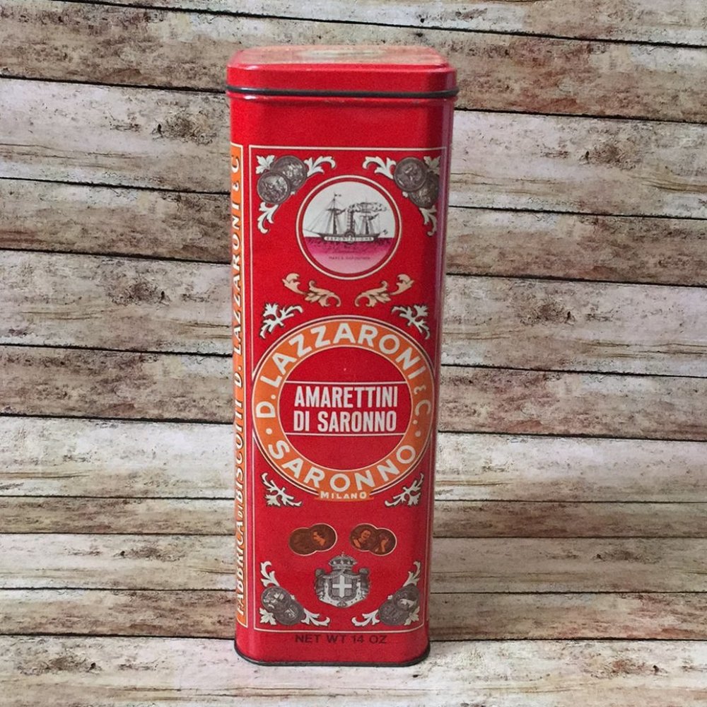Vintage Red Italian Cookie Tin